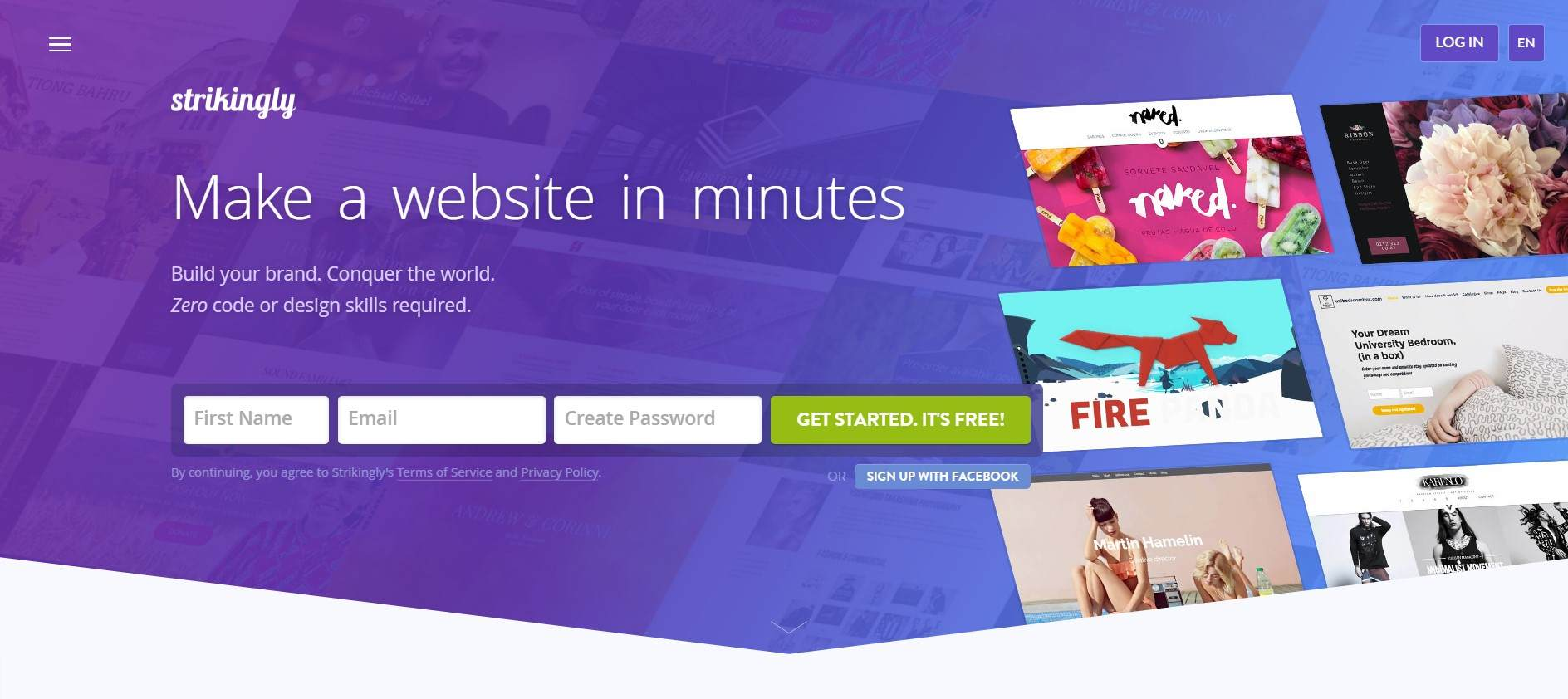 Strikingly Home Page Strikingly Home Page